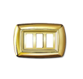 PLACCA ORO IN PLASTICA 3 POSTI BTICINO MAGIC