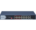 SWITCH ETHERNET POE 16 PORTE 10/100MBPS LAN MAX 130W 300MT HIKVISION
