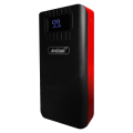 POWERBANK 40000mAh DISPLAY 2xUSB/A+TYPE-C+LIGHTNING+MICROUSB 5V 2,1A ROSSO-NERA