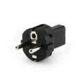 ADATTATORE DA SPINA SHUKO A PRESA C13 VDE DRITTO 250VAC 16A