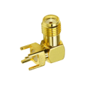 PRESA SMA REVERSE  90° DA PCB 5 PIN DORATA