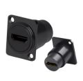 PRESA HDMI DA PANNELLO QUADRATA NERA