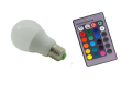 LAMPADINA LED RGBW E27 5W 40LM 180° DIMMERABILE GIOCHI DI LUCE CON TELECOMANDO