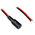 CAVO PRESA DC 5,50x2,10mm CON ESTREMITA' SPELLATA 20cm ROSSO NERO