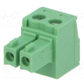 CONNETTORE MORSETTO A VITE A INNESTO 2 PIN PASSO 3,81 AWG 28-16 MASCHIO