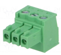 CONNETTORE MORSETTO A VITE A INNESTO 3 PIN PASSO 3,81 AWG 28-16 MASCHIO