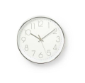 OROLOGIO DA PARETE IN PLASTICA DIAMETRO 30cm BIANCO/ARGENTO NEDIS