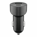 CARICABATTERIE ACCENDISIGARI USB/A + TYPE-C DA AUTO PD 38W NERO