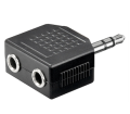 ADATTATORE SPLITTER DA SPINA JACK 3,5mm A 2 PRESE JACK 3,5mm STEREO