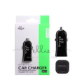 CARICABATTERIE ACCENDISIGARI 2xUSB/A DA AUTO 2,4A NERO ELLIETECH