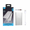 POWERBANK SLIM MICROUSB + USB/A 5600mAh 2A ARGENTO ELLIETECH