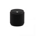 MANOPOLA IN ALLUMINIO CON TACCA FORO 6mm 15x15mm NERA
