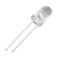 DIODO LED 5mm ALTA LUMINOSITA' TRASPARENTE BIANCO CALDO 3V