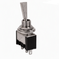 DEVIATORE UNIPOLARE METALLICO IN MINIATURA A LEVA PIATTA ON-ON 3 PIN A SALDARE 250VAC 3A