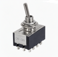 DEVIATORE IN MINIATURA QUADRIPOLARE A LEVA ON-ON 12 PIN A SALDARE 250VAC 3A