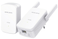 KIT POWERLINE CON RIPETITORE WIFI 300Mbps E PRESE LAN 1000Mbps MAX 300MT MERCUSYS