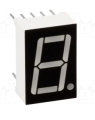 DISPLAY LED 7 SEGMENTI 13,2mm 0,52" 12mcd 1 CARATTERE ROSSO ANODO COMUNE 17,5x12,4mm