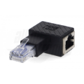 ADATTATORE AD ANGOLO 90° DA SPINA RJ45 A PRESA RJ45 PIN ESTERNO SINISTRA