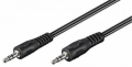 CAVO AUX JACK 3,5MM STEREO -> JACK 3,5MM STEREO, 2,5MT, NERO,SPINA 3,5MM SPINA 3,5MM