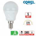 LAMPADA LED Sfera 5W  (40W) 220V -  E14 - 3000K  Luce CALDA