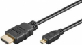 CAVO HIGH SPEED HDMI CON ETHERNET 2MT SPINA HDMI T. A) > SPINA MICRO HDMI T. D
